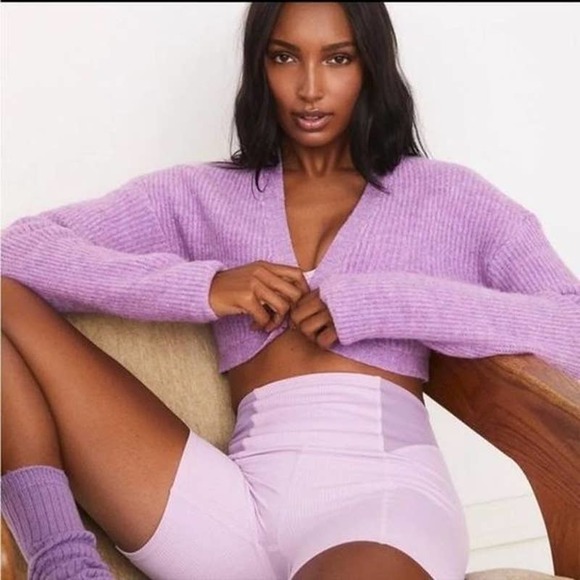 For Love And Lemons Sweaters - FOR LOVE & LEMONS x victoria secret emery knit crop cardigan XXS